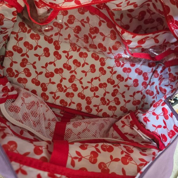 NEW Purple Suitcase bag small luggage carry on travel bag duffel bag briefcase - Picture 13 of 15